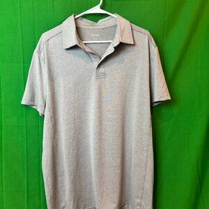 Quince Light Grey Polo Shirt — Size L